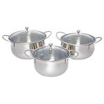 Roxx Victoria Steel Casserole 1.20+1.50+2 L (3 pcs)