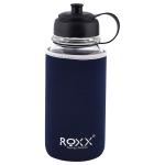 Roxx Boroxx Nansen Transparent Glass Bottle 1000 ml with Black Lid