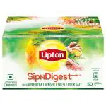 Lipton SipNDigest Ginger Tulsi Rock Salt Green Tea 50 pcs