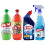 Glito Floor, 3-in-1 All-Purpose, Toilet & Glass Cleaner Combo Pack (1 L + 1 L + 500 ml + 500 ml)