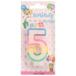 B Vishal Number 5 Candle