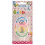 B Vishal Number 6 Candle