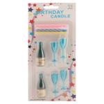 B Vishal 2 Champagne And 4 Glass Candle