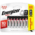 Energizer Max AAA Alkaline Batteries (Set of 8+4)