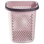 Polyset Atlas Assorted Plastic Laundry Basket with Wheels 53 L (Design/colour may vary)