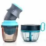 Crystal Multicolour Plastic Combo Juicer N Chopper (MKA119) - Design / Colour may vary