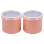 Amson Eco Steel Peach Round Plastic Container 600 ml (Set of 2)