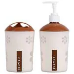 Joyo Assorted Plastic Bath Soap Dispenser and Toothbrush Holder (Set of 2)
