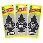 Little Trees Black Ice Air Freshener (Pack of 3)