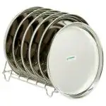 Coconut Stainless Steel Pulav Plate 11 inch (Set of 6)