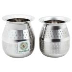 Coconut Satari Shower L9 Stainless Steel Lota 200+250 ml (2 pcs)