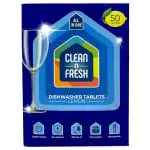 Clean N Fresh All-in-One Lemon Dishwasher 50 Tablets