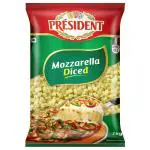President Diced Mozzarella Cheese 2 kg (Pouch)