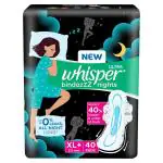 Whisper Bindazzz Nights XL+ Sanitary Pads 40 Pads