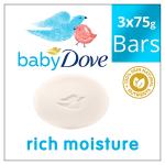 Baby Dove Rich Moisture Bathing Bar 75 g (Pack of 3)