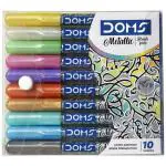 Doms Metallic Brush Pen (10 Shades) - Design / Colour may vary