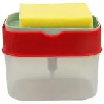 Home One Assorted Plastic Liquid Gel Dispenser & Sponge 500 ml (Design/colour may vary)