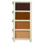 Home One Amber Brown Plastic 4 Tier Drawer 31x81x39.5 cm