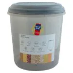 Home One Galaxy Grey Round Plastic Container 20 L