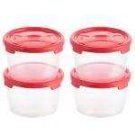Home One Stylo Assorted Colour Plastic Container 280 ml (Set of 4)
