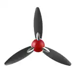 Usha Bloom Daffodil Goodbye Dust Ceiling Fan with 1250mm, Sweep Blade, Novel Silane Paint Technology, Sparkle Red & Black