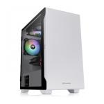 Thermaltake S100 Tempered Glass Snow Edition Micro Chassis with One Pre-installed 120 mm Standard Fan and supports motherboards up to Micro-ATX