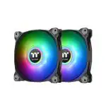 Thermaltake Pure Duo 12 ARGB Sync Radiator Fan (2-Fan Pack) with Addressable LED Ring that Supports 5V RGB Capable Motherboards (Black)
