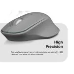 Zebronics Zeb-Ako Wireless mouse with Built-in nano receiver, 3 button Control (Grey)