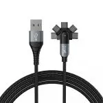 Boat Micro Axis Tangle Free 1.5 m Micro USB Cable, Mercurial Black
