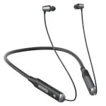 Gizmore Giz MN223 Bluetooth Wireless Neckband Earphone with Mic, Bass, Dual Pairing, Water & Dust Resistance (Black)
