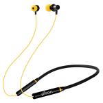 pTron Tangentbeat In-Ear Wireless Bluetooth Neckband Earphone with In-Line Control, Black and Yellow