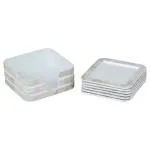 Liza Craft Assorted Square Plastic Tea Coaster 8.5 cm (Set of 6)