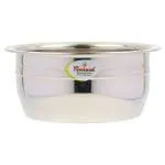 Khatana Silver Stainless Steel Plain Deep Urli Handi 14 (22 g)