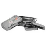 Khatana Stainless Steel Square Lunch Box 400 ml