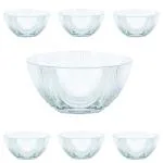Yera Transparent Glass Dessert Bowl (Set of 7)