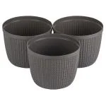 Polyset Marvel Assorted Color Round Plastic Basket (Set of 3) - Design/colour may vary