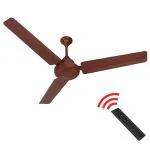Polycab Eteri 1200 mm Ceiling Fan with Remote, Luster Brown