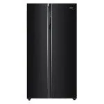 Haier 630 Litres Side-by-Side Refrigerator with Convertible Fridge, Black Steel HRS-682KS
