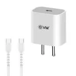 EVM ENPOWER PD-011 Travel Charger with USB Type-C Port, White