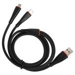 Itel ICD-X21 2-in-1 Type-C and Micro-USB Cable, Black