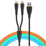 Itel ICD-X11 Dual Micro-USB Cable, Black
