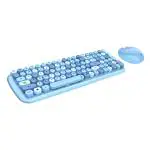 iGear KeyBee Retro 2.4GHz Wireless Keyboard and Mouse Combo, Blue