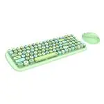 iGear KeyBee Retro 2.4GHz Wireless Keyboard and Mouse Combo, Green