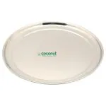 Coconut Rajbhog Steel Plate Size 13 (29 cm Diameter)