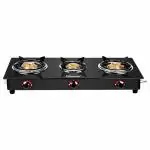 Fabiano Smart Black 3 Burner Automatic Ignition With 6mm Toughened Glass Cooktop