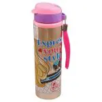 SKI Swing Barbie Print Round Stainless Steel Water Bottle with Cap 780 ml