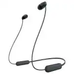 Sony WI-C100 Wirless Neckband Earphone with Up to 25 Hours of Battery Life, hands-free calling, IPX4 rating with Splash and Sweat-Proof, Voice assistant compatible, Black