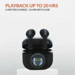 Reconnect Pro Buds Ultra TWS Earbuds, Upto 20 hrs of playtime, Swift Charging, LED Display, Quad mic with ENC technology, IPX5 Water Resistant, Bluetooth v5.3, Black