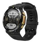 Amazfit T-Rex 2 (1.39 inch)  AMOLED, 10 ATM Water resistant, Bluetooth v5.0, 150+ Sports Modes, Rugged Outdoor GPS, Smart Recognition of Strength Training Exercises, PeakBeats Workout Status Algorithm, GPS maps import, ASTRO BLACK GOLD