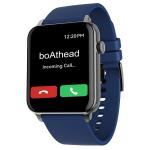 boAt Wave Voice Smart Watch Bluetooth Calling 4.29 cm (1.69 inch) HD Display, 2.5D Curved Touch Display, IP68 Dust Water Resistant, Up to 10 Days of Battery Life, 2 days with Bluetooth Calling (Ink Blue)